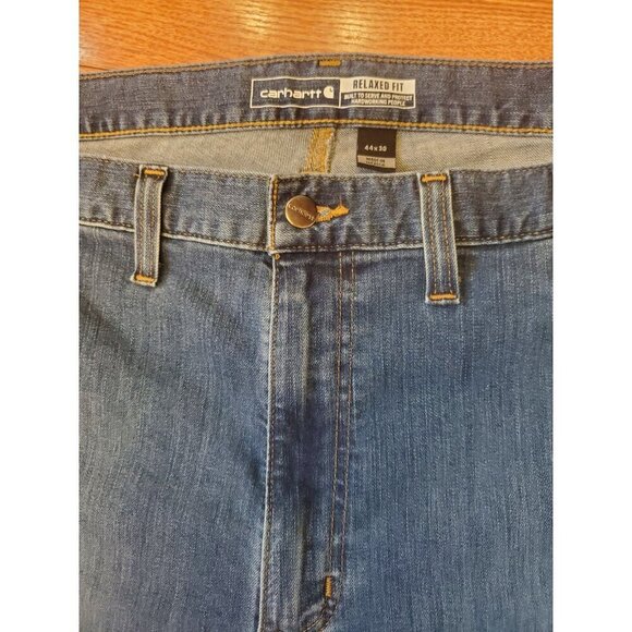 Carhartt Men's Jeans 44x30 Rugged Flex Relaxed Fit Blue Wash BD2804-M Casual EUC - Picture 3 of 13